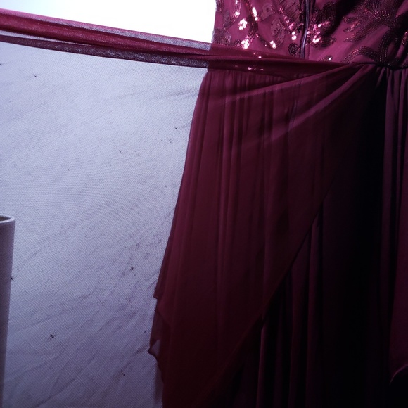 Fairy Red Dress Sweetheart Neck - Picture 6 of 7